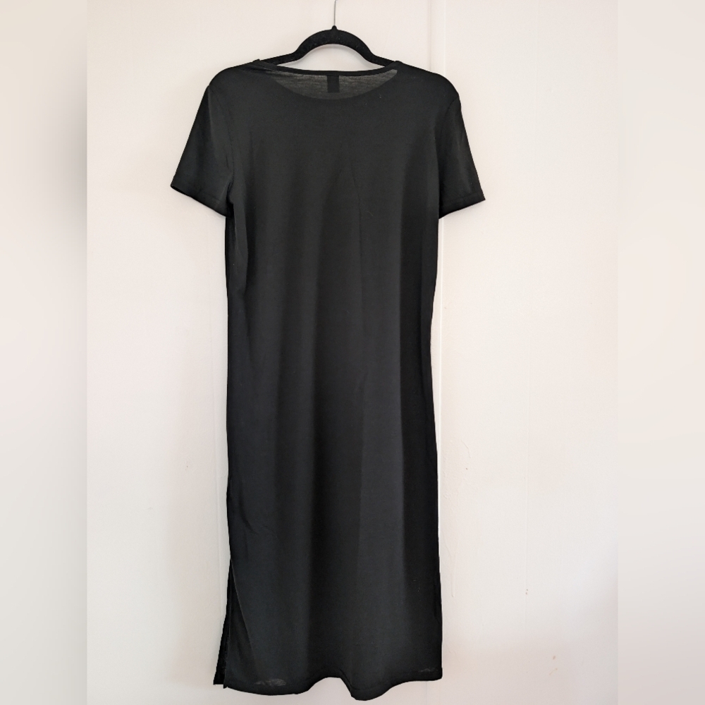 SHEIN T-shirt Black Midi Dress - Picture 2 of 9